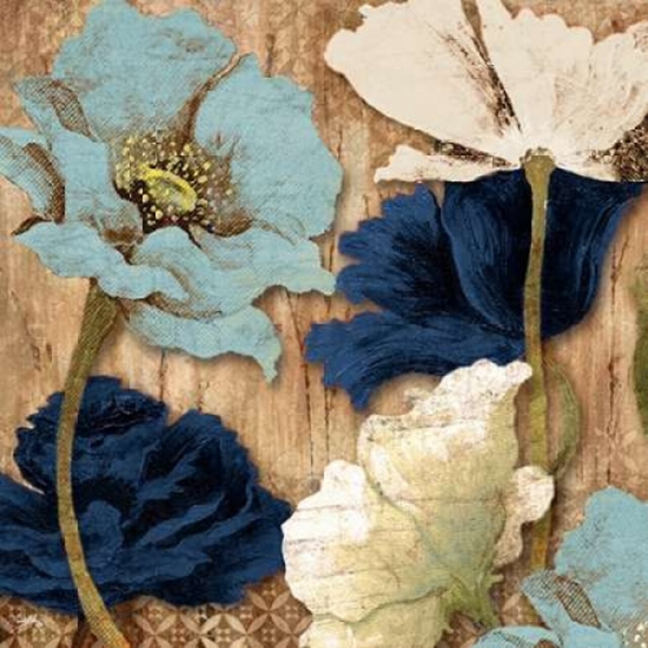 Blue Joyful Poppies II Poster Print by Elizabeth Medley - Item # VARPDX9653A